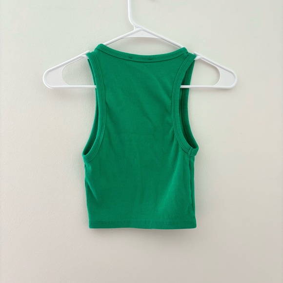 Zara Green Ribbed Tank Top - Picture 3 of 3